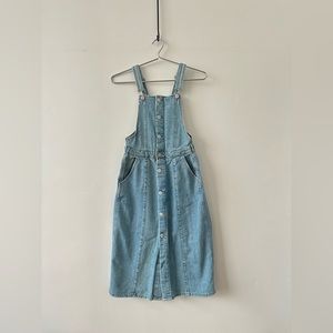 ZARA light blue denim Rock N Love overall button dress